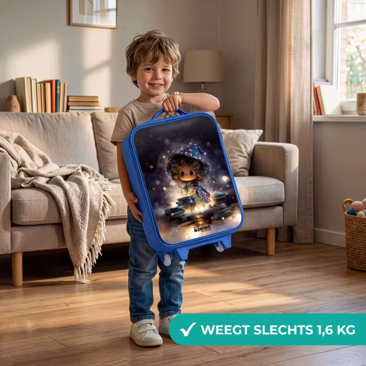 Magische Nacht vol Toverkunst Kinderkoffer - Blauw klein -sfeer2_NL