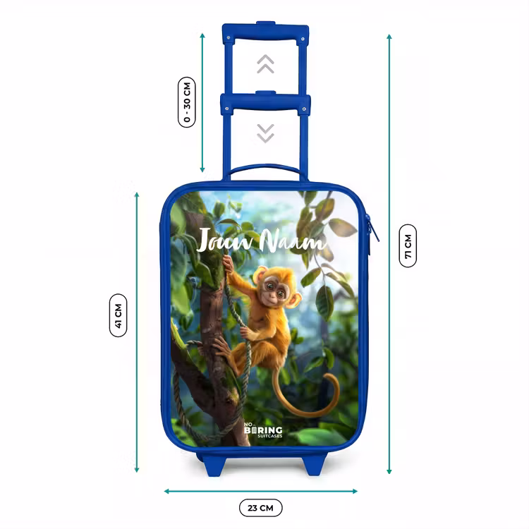 Alex aapje Kinderkoffer - Blauw klein -productfoto_formaten