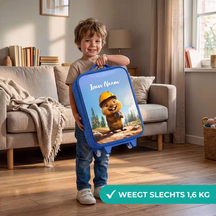 Billy Bouwhelm Kinderkoffer - Blauw klein -sfeer2_NL