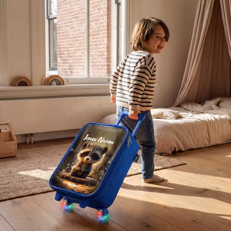 Bobby Bosboom Kinderkoffer - Blauw klein -sfeer1