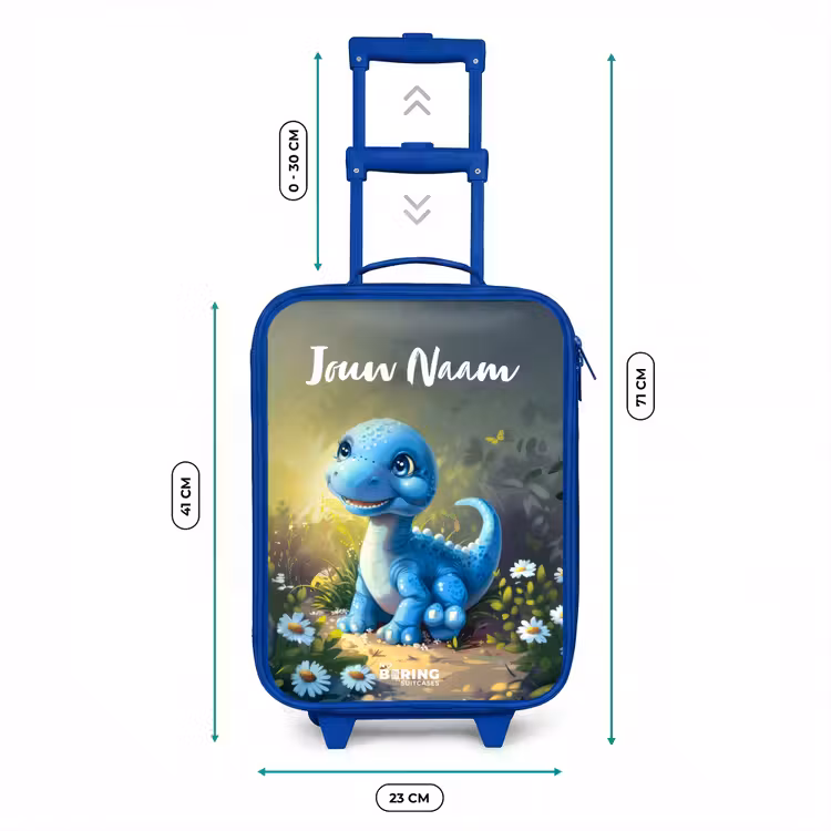 Branco Brontosaurus Kinderkoffer - Blauw klein -productfoto_formaten