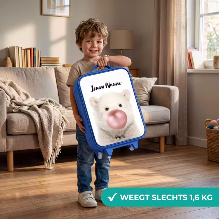 Bubblegum beer Kinderkoffer - Blauw klein -sfeer2_NL