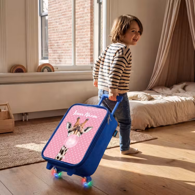 Bubblegum Billy Kinderkoffer - Blauw klein -sfeer1
