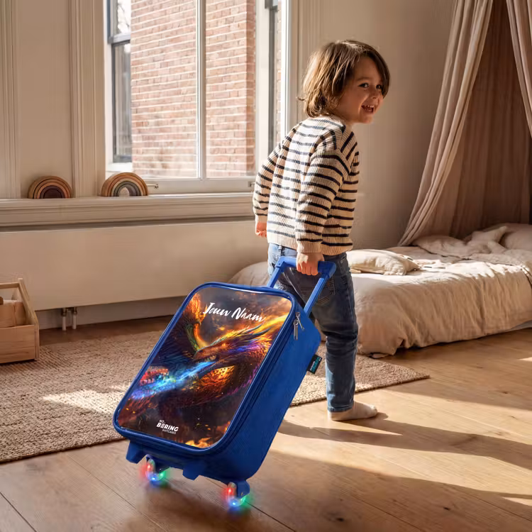 Chroma krijger Kinderkoffer - Blauw klein -sfeer1