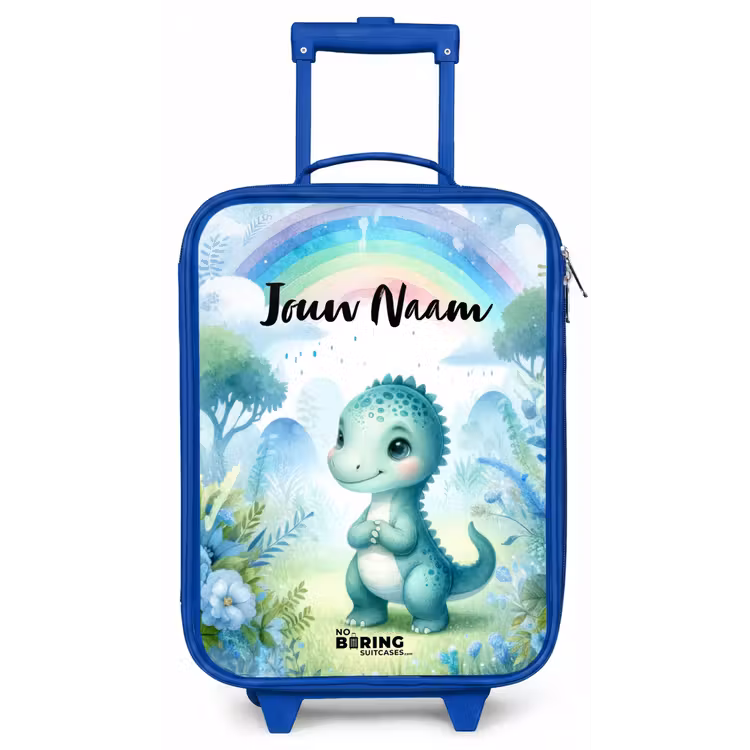 Daantje Dino Kinderkoffer - Blauw klein -zz3dotto
