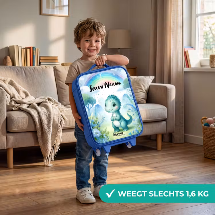 Daantje Dino Kinderkoffer - Blauw klein -sfeer2_NL