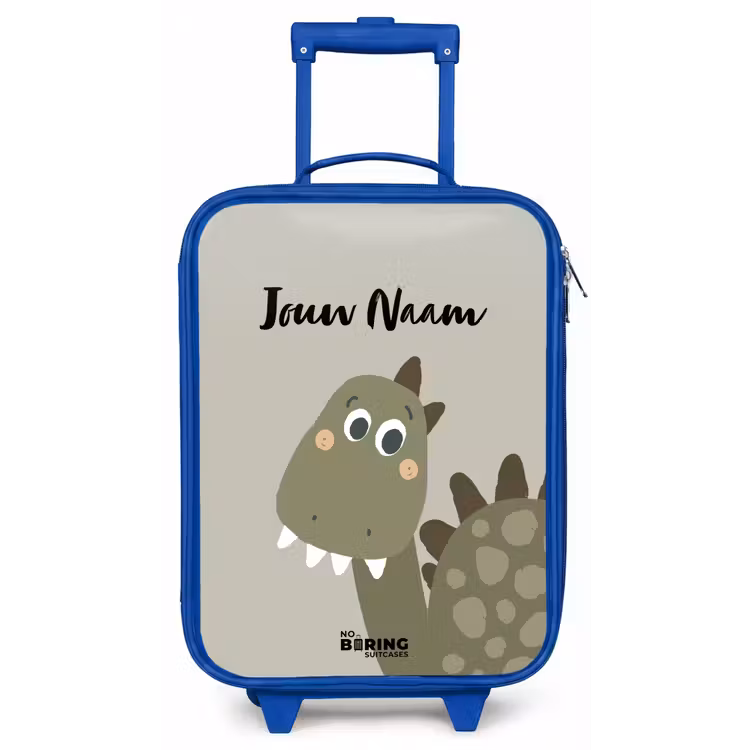 Danny dino Kinderkoffer - Blauw klein -zz3dotto