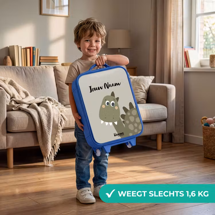 Danny dino Kinderkoffer - Blauw klein -sfeer2_NL