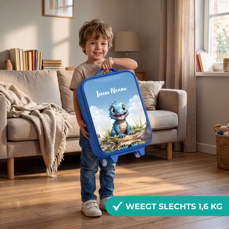 Darius Dino Kinderkoffer - Blauw klein -sfeer2_NL