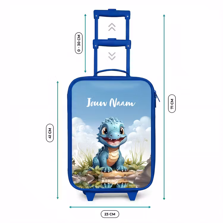 Darius Dino Kinderkoffer - Blauw klein -productfoto_formaten