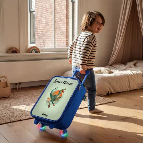 Dier - Dino - Natuur Kinderkoffer - Blauw klein -sfeer1