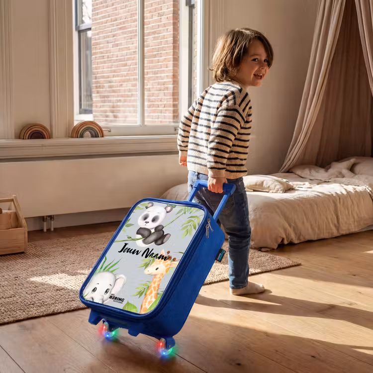 Diertjes in de jungle Kinderkoffer - Blauw klein -sfeer1