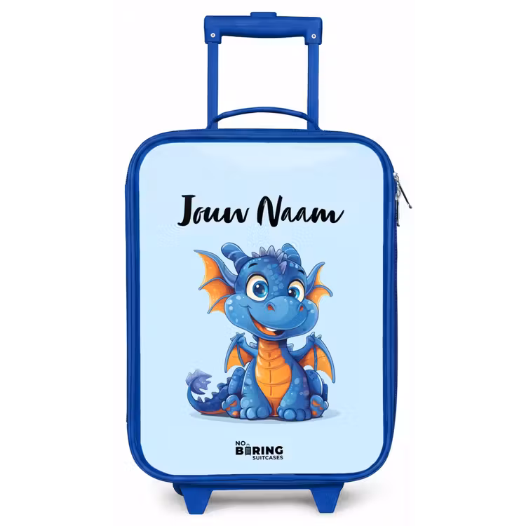 Dinky draakje Kinderkoffer - Blauw klein -zz3dotto