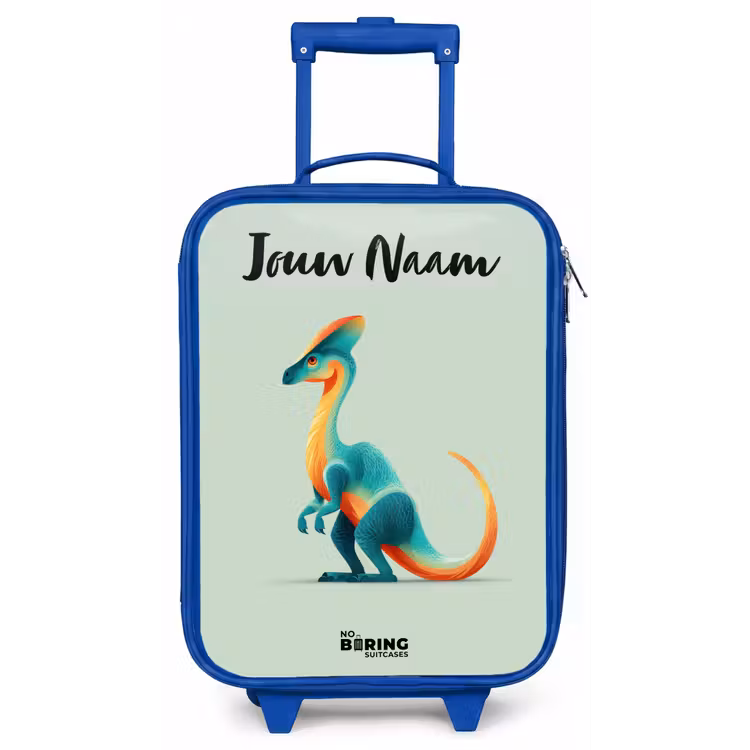 Dino - Blauw - Dier Kinderkoffer - Blauw klein -zz3dotto