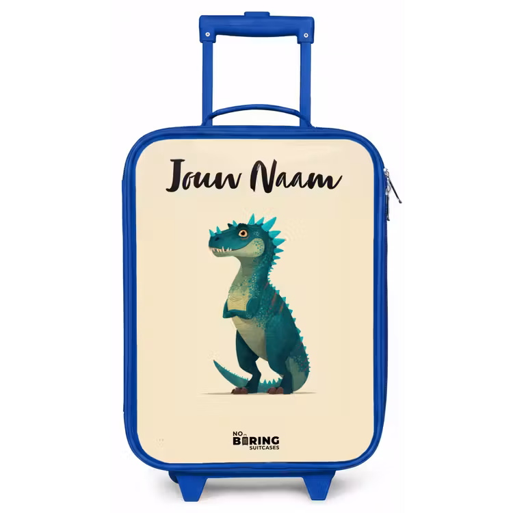 Dino - Dier - Blauw - Groen Kinderkoffer - Blauw klein -zz3dotto