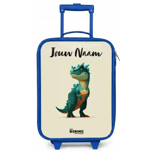 Dino - Dier - Groen Kinderkoffer - Blauw klein -zz3dotto