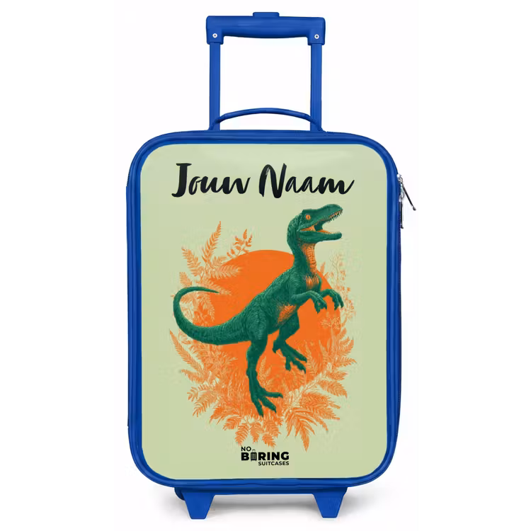 Dino - Natuur - Groen Kinderkoffer - Blauw klein -zz3dotto