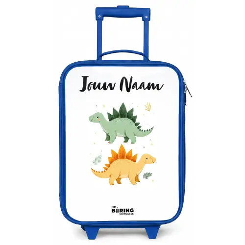 Dinos - Dieren - Groen - Oranje Kinderkoffer - Blauw klein -zz3dotto