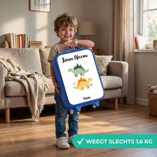 Dinos - Dieren - Groen - Oranje Kinderkoffer - Blauw klein -sfeer2_NL