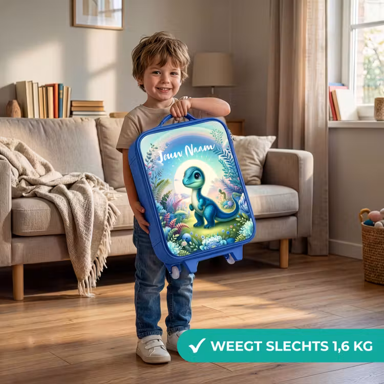Django Dino Kinderkoffer - Blauw klein -sfeer2_NL