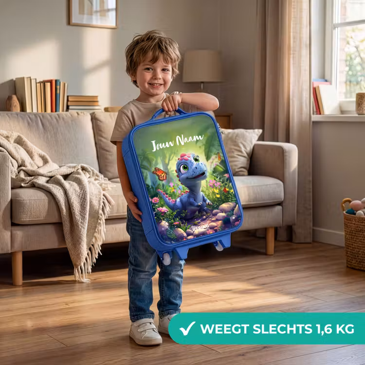 Donny Dino Kinderkoffer - Blauw klein -sfeer2_NL