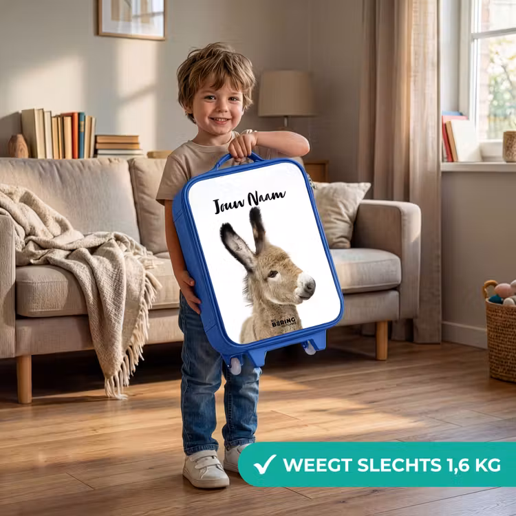 Eddy Ezel Kinderkoffer - Blauw klein -sfeer2_NL