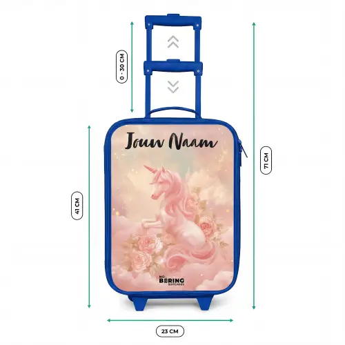 Eenhoorn - Wolken - Roze Kinderkoffer - Blauw klein -productfoto_formaten