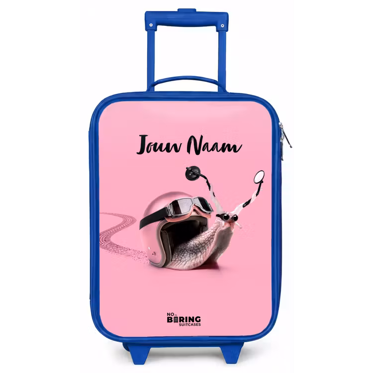 Escar-Go - Roze Kinderkoffer - Blauw klein -zz3dotto
