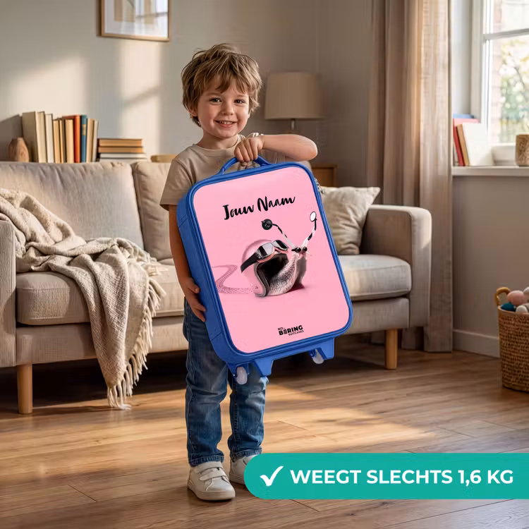 Escar-Go - Roze Kinderkoffer - Blauw klein -sfeer2_NL