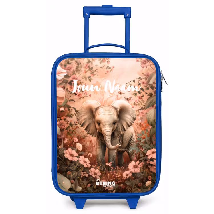 Flora flapoor Kinderkoffer - Blauw klein -zz3dotto