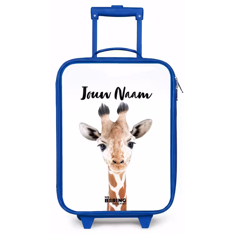 Gerrie Giraffe Kinderkoffer - Blauw klein -zz3dotto