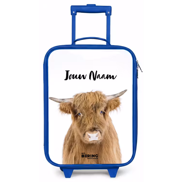 Halbe Hooglander Kinderkoffer - Blauw klein -zz3dotto