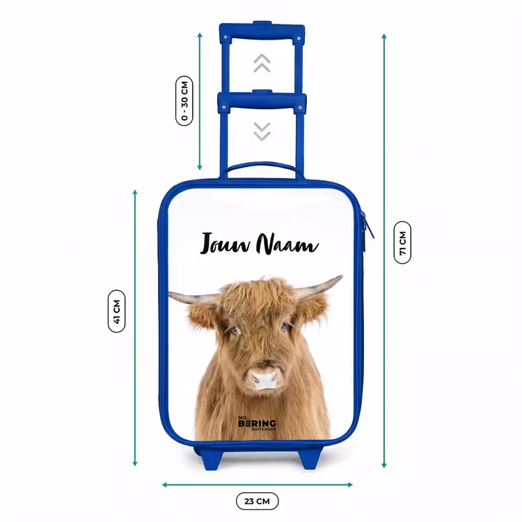 Halbe Hooglander Kinderkoffer - Blauw klein -productfoto_formaten