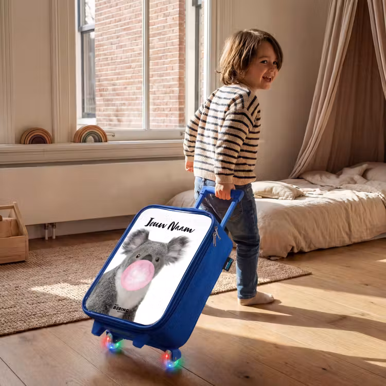 Kauwgom koala Kinderkoffer - Blauw klein -sfeer1