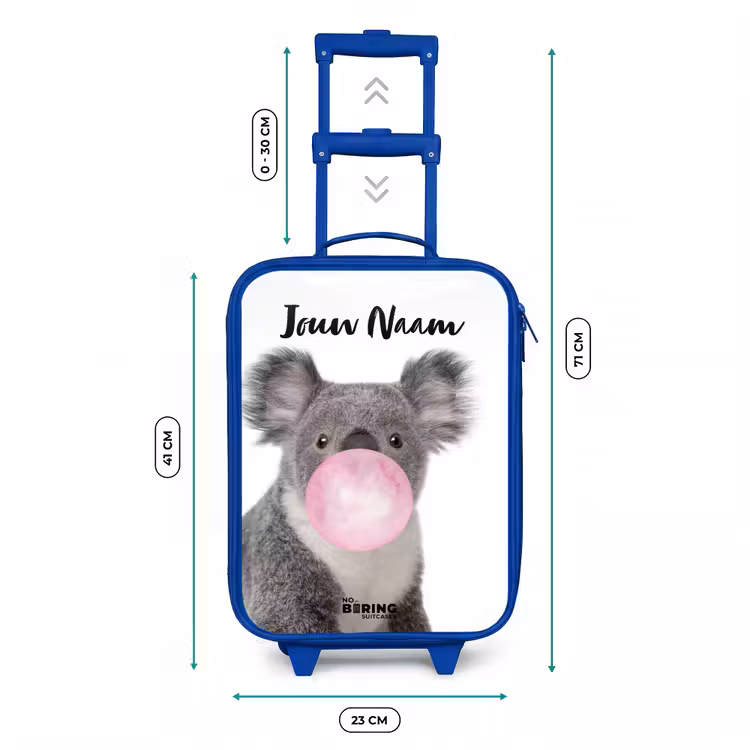 Kauwgom koala Kinderkoffer - Blauw klein -productfoto_formaten