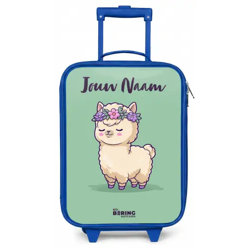 Kawai - Alpaca - Groen Kinderkoffer - Blauw klein -zz3dotto