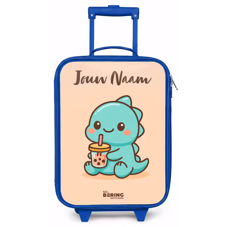 Kawai - Dino - Bubbletea Kinderkoffer - Blauw klein -zz3dotto