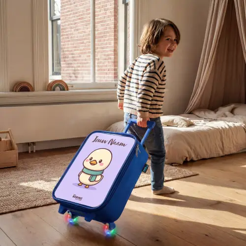 Kawai - Eend - Sjaal Kinderkoffer - Blauw klein -sfeer1
