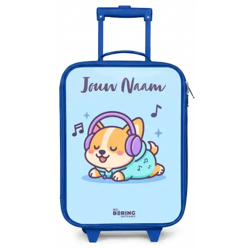 Kawai - Hond - Muziek Kinderkoffer - Blauw klein -zz3dotto