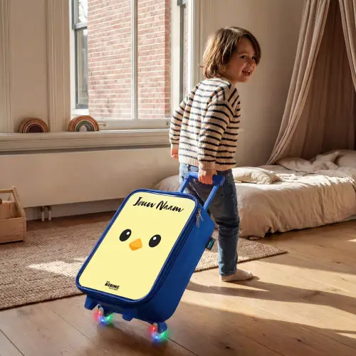 Kawai - Kuiken - Geel Kinderkoffer - Blauw klein -sfeer1