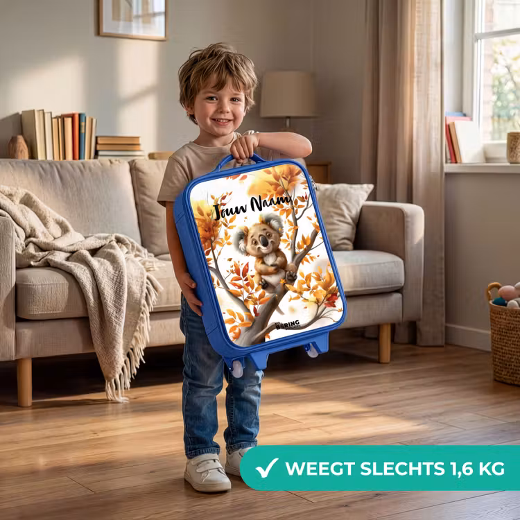 Kenny koala Kinderkoffer - Blauw klein -sfeer2_NL