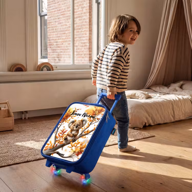Kenny koala Kinderkoffer - Blauw klein -sfeer1