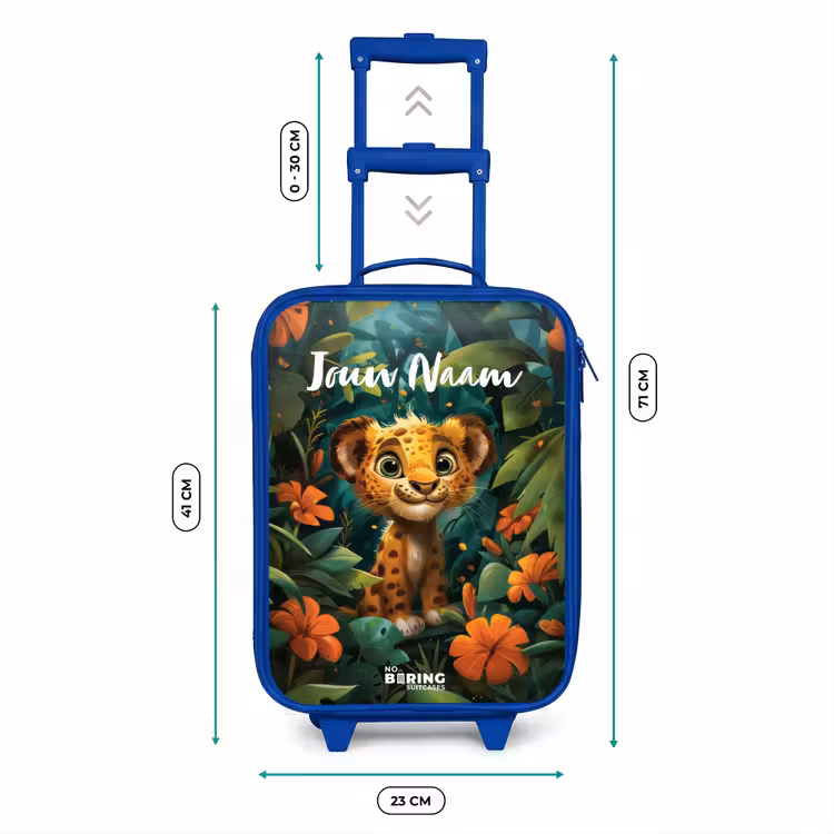 Liam luipaardje Kinderkoffer - Blauw klein -productfoto_formaten