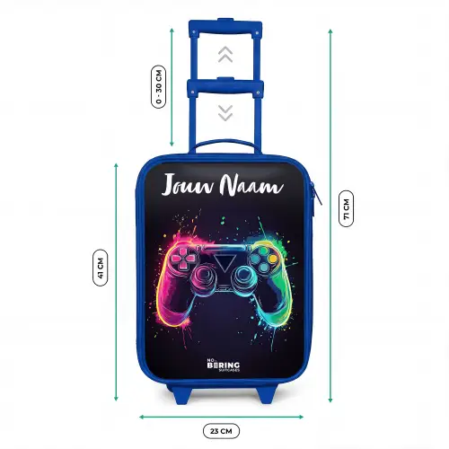 Neon - Controller - Verfspatten - Game Kinderkoffer - Blauw klein -productfoto_formaten