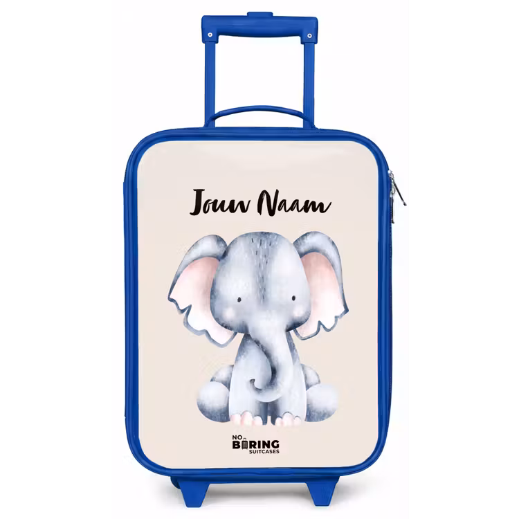 Oane Olifant Kinderkoffer - Blauw klein -zz3dotto