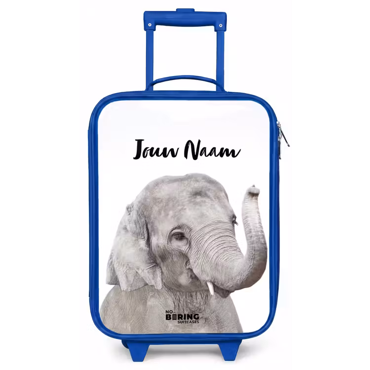 Oscar Olifant Kinderkoffer - Blauw klein -zz3dotto