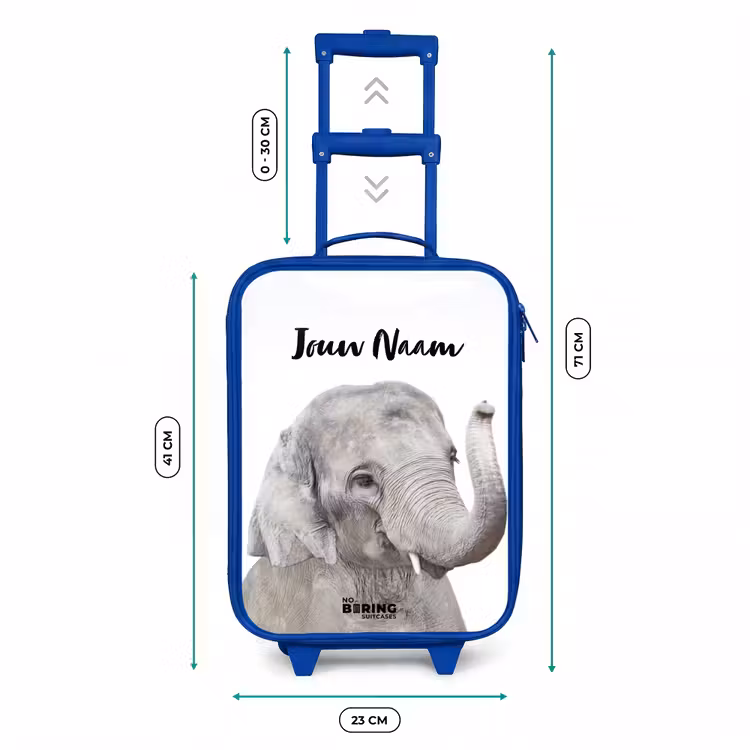Oscar Olifant Kinderkoffer - Blauw klein -productfoto_formaten