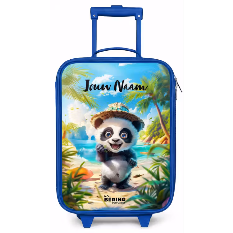 Pablo panda Kinderkoffer - Blauw klein -zz3dotto