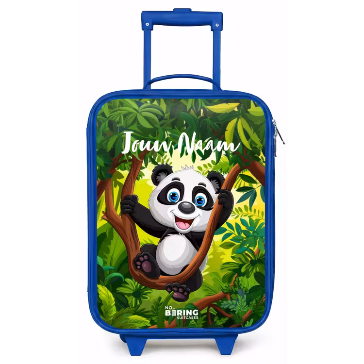 Pedro panda Kinderkoffer - Blauw klein -zz3dotto