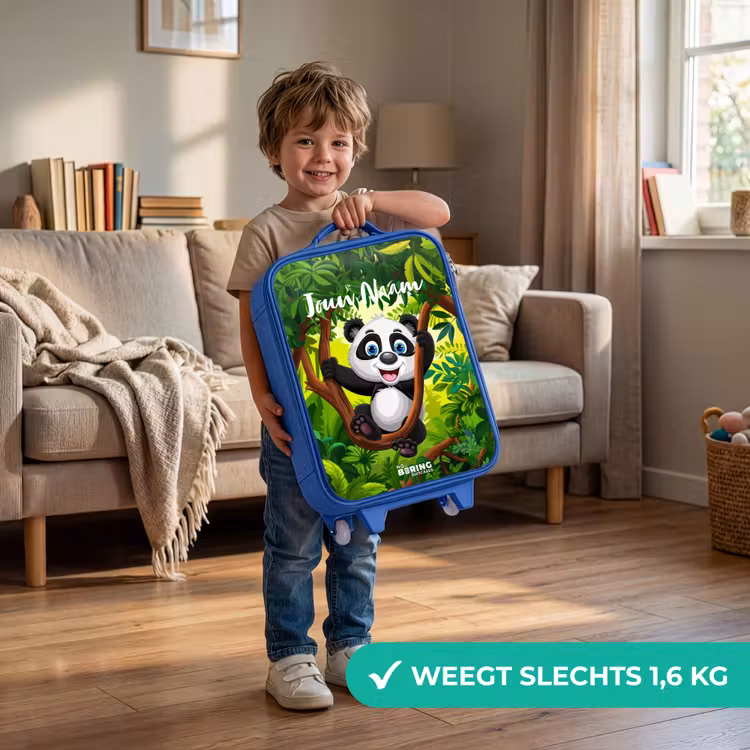 Pedro panda Kinderkoffer - Blauw klein -sfeer2_NL
